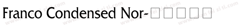 Franco Condensed Nor字体转换